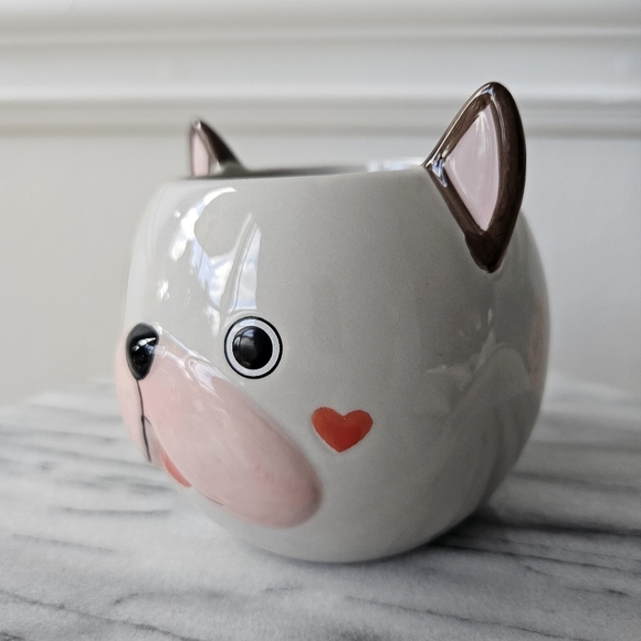 Pug Dog mug with hearts, ceramic Valentines Day Gift Puppy Love - Picture 2 of 4